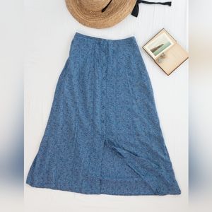 Blue Patterned Skirt - Lucky Brand